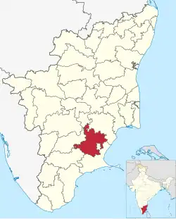 Location in Tamil Nadu