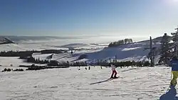 View on a ski slope near the village