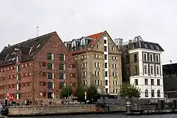 The alley in front of the building