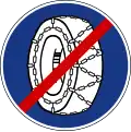 III-22 End snow chains requirement.