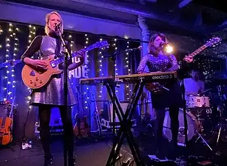 Jessica Davies (left) Katherine Blamire (right) at Rough Trade East, December 2023