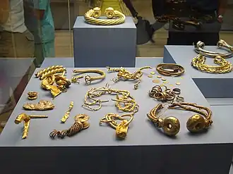 The Snettisham Hoard, perhaps the stock of a goldsmith, showing the variety of British forms, c. 75&nbsp;BC