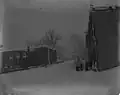 Snow scene, 100 block of Kalos Street, 1907