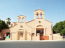 Inmaculado Corazón de María Church before it was repainted in 2023
