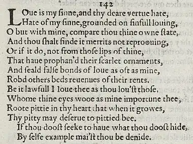 Detail of old-spelling text