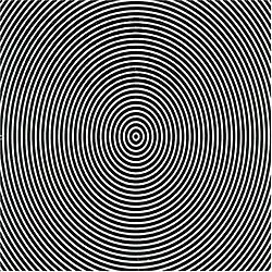 Album covering, featuring a pattern of concentric circles