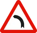 P-13b Dangerous curve to the left