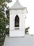 The church's bell and belfry.