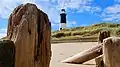 The lighthouse seen from the beach