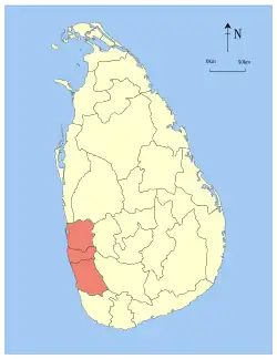 Location within Sri Lanka