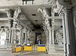 Pillars inside Sri Rajarajeshwari Temple,