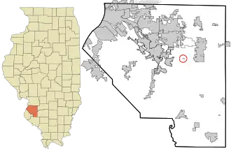 Location in St. Clair County and the state of Illinois.
