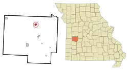 Location of Lowry City, Missouri