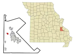 Location of Leadwood, Missouri