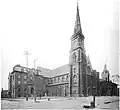 A 1914 view of the cathedral and rectory