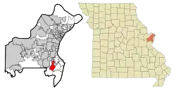Location of Concord, Missouri