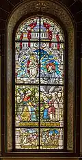 A window depicting Saint Fridolin