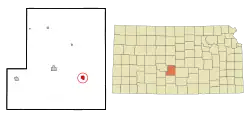 Location within Stafford County and Kansas
