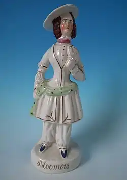 'Bloomers', a fashion craze. Circa 1860.