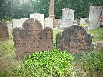 Brownstone Markers from the 1710s carved by the Stanclift Family of Portland