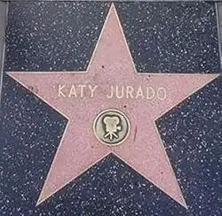 Star on the Hollywood Walk of Fame with Katy Jurado's name