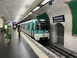 Line 8 platforms at Strasbourg–Saint-Denis