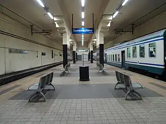 The FR2 platforms and tracks at Serenissima.