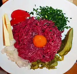 Raw beef: steak tartare