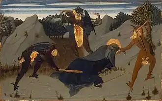Stefano di Giovanni, St. Anthony Beaten by Devils, c. 1430–1432
