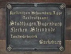 Historic city entrance sign, around 1800