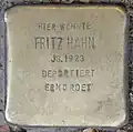 Stolperstein at Tauentzienstraße 13a, commemorating the Hahn family