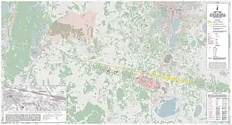 Map showing places where meteorite fragments were found, including Lake Chebarkul.