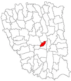 Location in Galați County