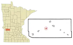 Location of Danvers, Minnesota