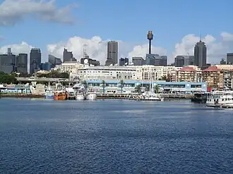 Sydney Fish Market view from Glebe, NSW