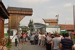 Pedestrian border crossing between Slovakia and Ukraine in Veľké Slemence, freshly opened in the late 2000s