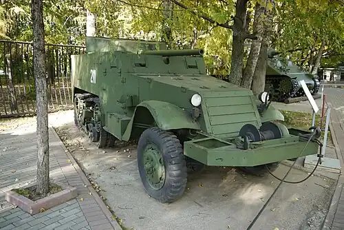 T48 57&nbsp;mm GMC / SU-57 based on the M3 Half-track in the Museum of the Great Patriotic War, Moscow, Poklonnaya Hill Victory Park