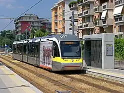 Sirio Light rail car no. 007 at Torre Boldone