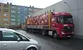 Biedronka's truck during unloading, Tomaszów Mazowiecki