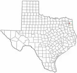 Location of Hughes Springs, Texas