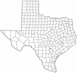 Location of La Vernia, Texas