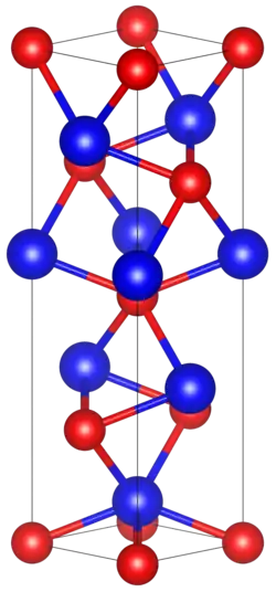Tantalum arsenide crystal structure.