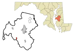 Location of Oxford, Maryland