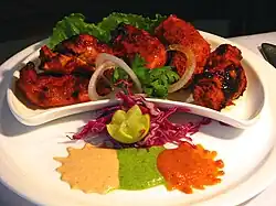 Image 63Chicken tikka, a well-known dish across the globe, reflects the South Asian cooking style. (from Culture of Asia)
