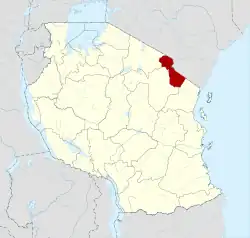 Location in Tanzania