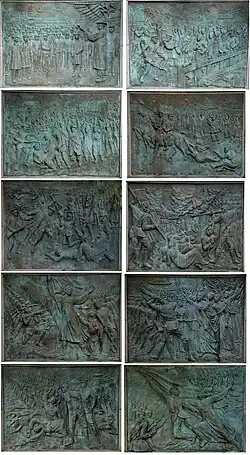Ten bas-relief to commemorate March 1, 1919 Independence Movement