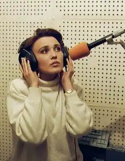 Recording songs in a studio