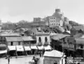 Tatar bazaar and with the Metekhi Orthodox church seen on the cliff