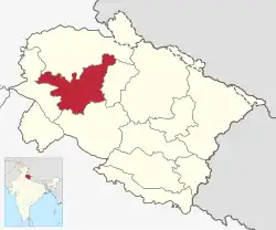 Location in Uttarakhand