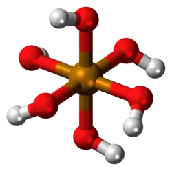 Ball-and-stick model of ortho-telluric acid